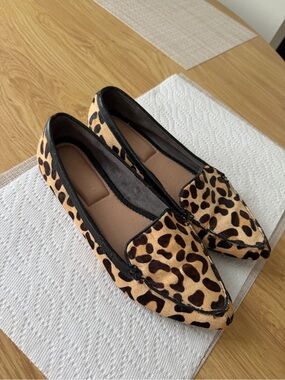 Kelly & Katie Leopard Calf Hair Flats Size 10